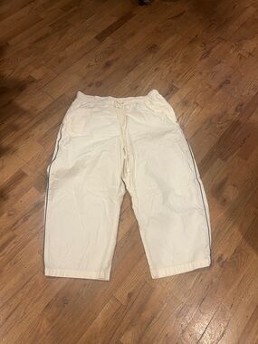 Women’s  Cream Track Pants with Side Stripe